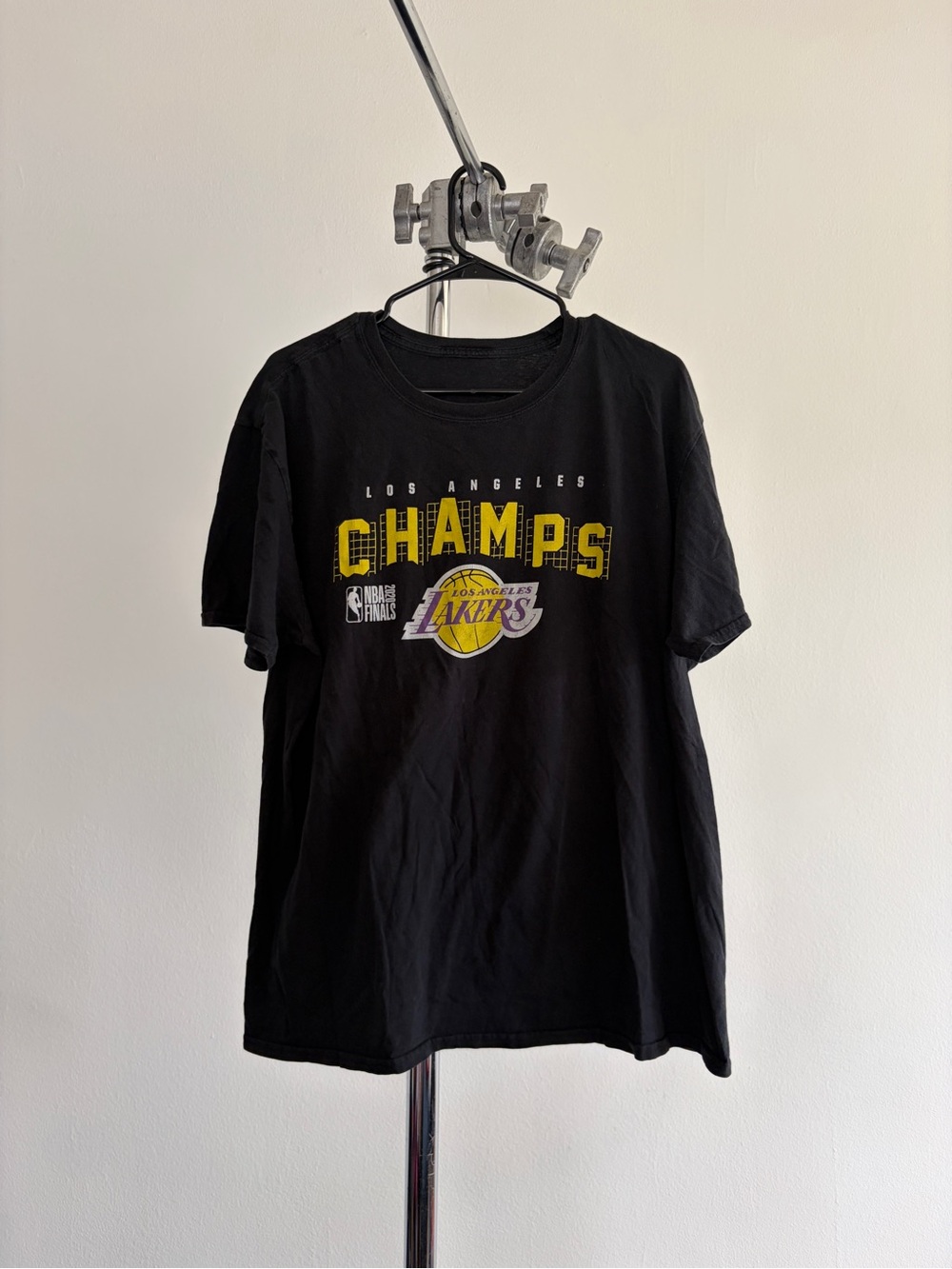Los Angeles Lakers Black Champs Short Sleeve Tee